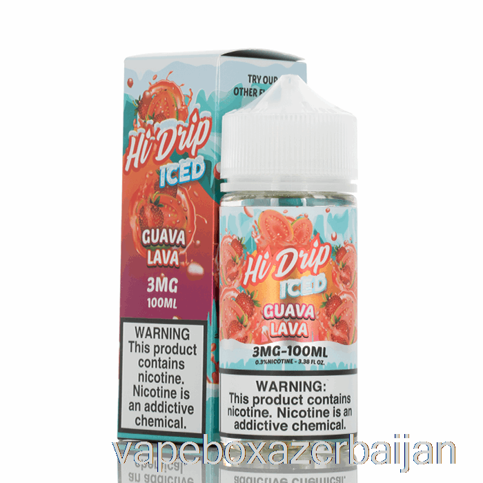 E-Juice Vape ICED Guava Lava - Hi-Drip E-Liquids - 100mL 0mg